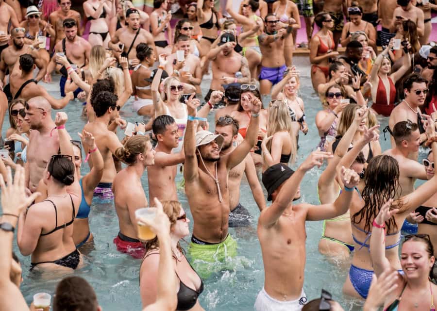 #1 Vegas Pool Crawl with Party Bus, Free Drinks & VIP Entry - The final dayclub and the sunset finish