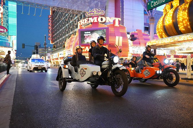 2-Hour Private Tour of Las Vegas by Night on a Sidecar - Spending 15 minutes at the Bellagio fountains