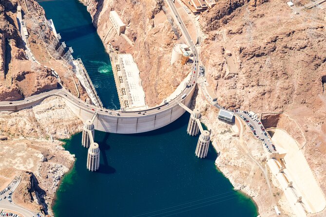 Daytime Hoover Dam and Las Vegas Strip Helicopter Flight - Lake Mead from the air