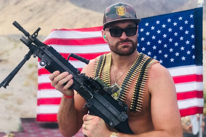 Desert Storm Shooting Experience with Lunch - Starting with a Glock, UZI, and military-style rifles