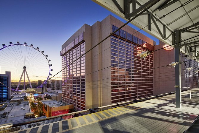 Fly LINQ Zipline at The LINQ Promenade in Las Vegas - From ticket office to launch tower