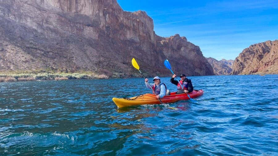 From Las Vegas: Emerald Cave Guided Kayak Tour with Shuttle - Getting comfortable in the kayak