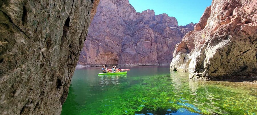 From Las Vegas: Emerald Cave Kayak Tour with Hotel Pickup - Reaching the green water of Emerald Cave