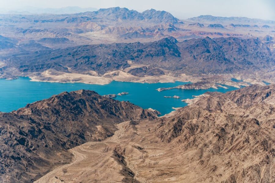 From Las Vegas: Grand Canyon Helicopter Air Tour - The route from Boulder City to Grand Canyon West