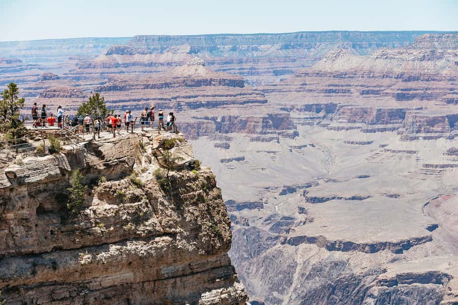 From Las Vegas: Grand Canyon South Rim Day Trip - Mather Point first, then Bright Angel