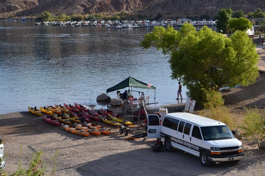 From Las Vegas: Guided Emerald Cave Kayak Tour - Backing into Emerald Cave for the green-water view
