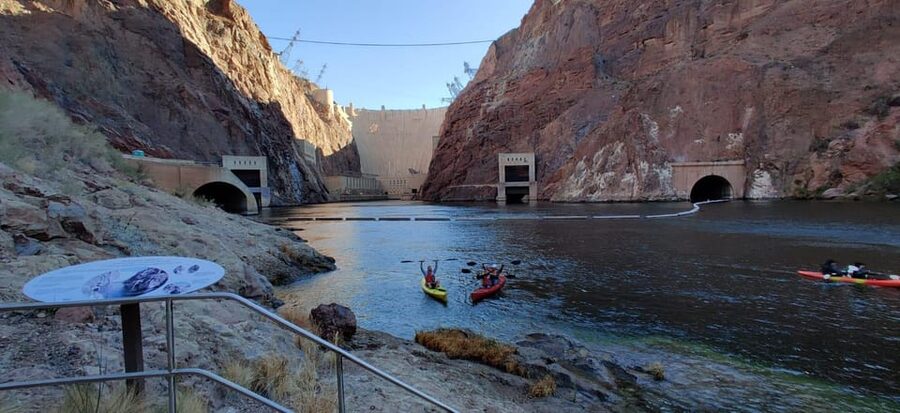 From Las Vegas: Hoover Dam Kayak Trip with 6 Hot Springs - Launching near the dam and learning the river