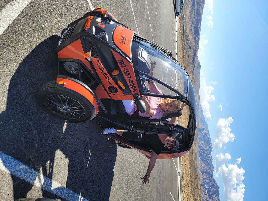 From Las Vegas: Red Rock Electric Car Self Drive Adventure - Leaving downtown Las Vegas in an open-air EV