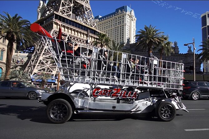 Giant Shopping Cart Limo Ride in Las Vegas - MGM Grand, Paris, and the sights on the way back