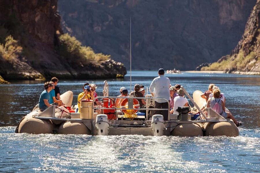 Grand Canyon Helicopter Flight & Hoover Dam River Float Raft - Picnic lunch and the Willow Beach finish