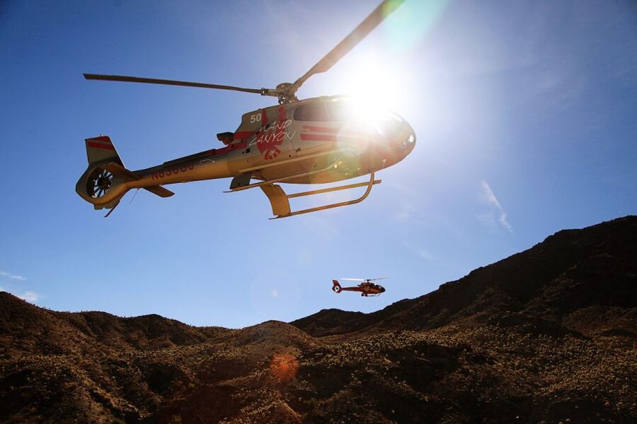 Grand Canyon Helicopter Landing Tour with Vegas Strip - Returning over the Las Vegas Strip