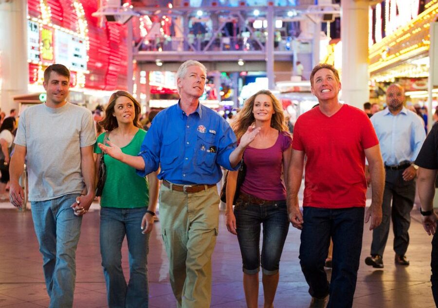 Las Vegas: Bright Lights City Tour with High Roller Ticket - The Mirage volcano and Bellagio Fountains