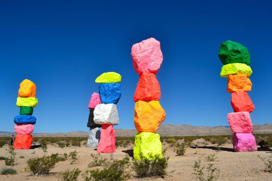Las Vegas: Grand Canyon, Hoover Dam & 7 Magic Mountains Tour - Hoover Dam from the bypass bridge walkway