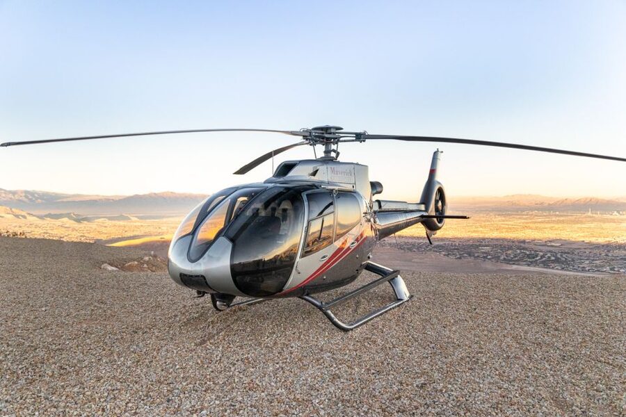 Las Vegas: Helicopter Night Flight over the Strip - The Red Rock Canyon sunset upgrade