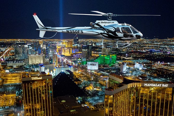Las Vegas Helicopter Night Strip Flight Tour with Optional Dinner - What you see along the Strip