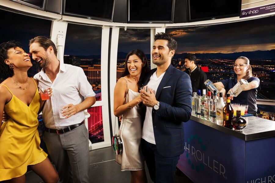 Las Vegas: High Roller Entry Ticket with In-Cabin Open Bar - The open bar changes the value equation