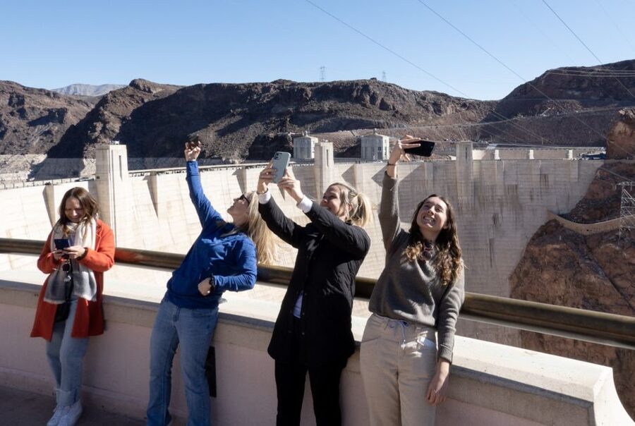 Las Vegas: Hoover Dam Tour with American-Style Hot Breakfast - The Winged Figures and other details along the route