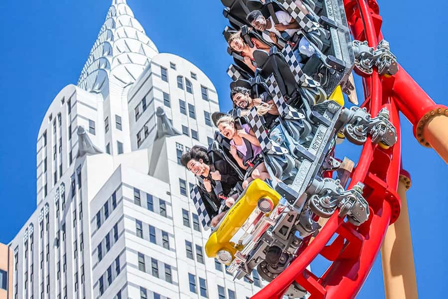 Las Vegas: New York-New York Hotel Big Apple Coaster Ride - Big Apple Coaster highlights
