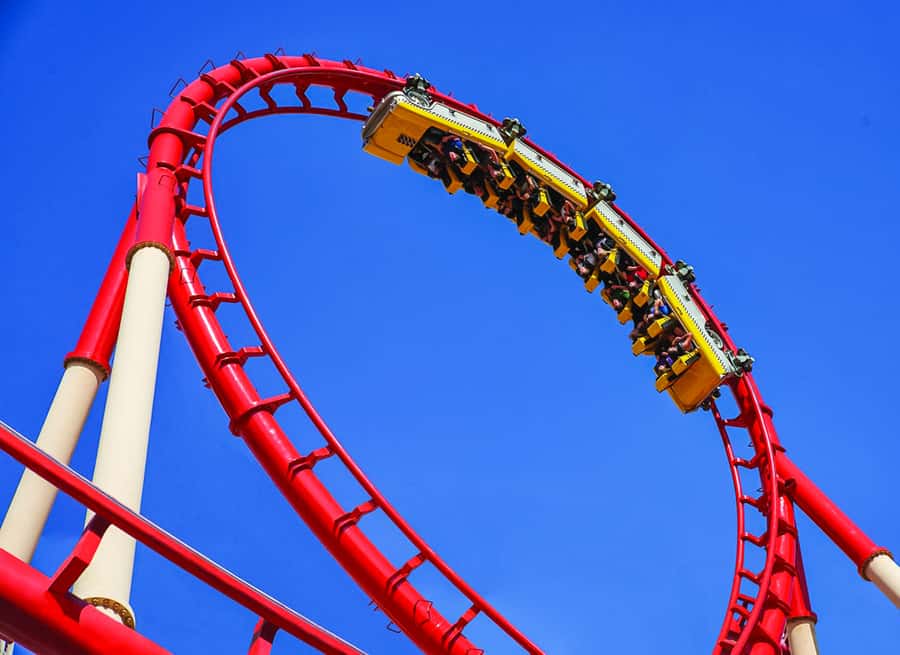 Las Vegas: New York-New York Hotel Big Apple Coaster Ride - What the Big Apple Coaster feels like