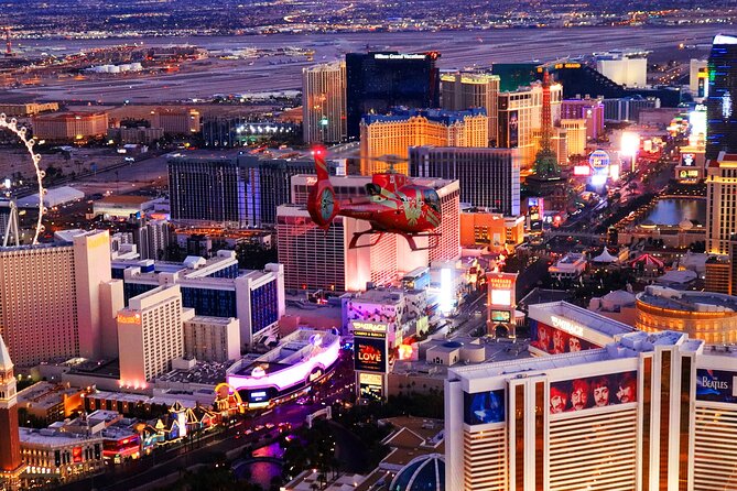 Las Vegas Night Flight with Dinner at Matteo Ristorante - The Eco-Star flight over the Strip