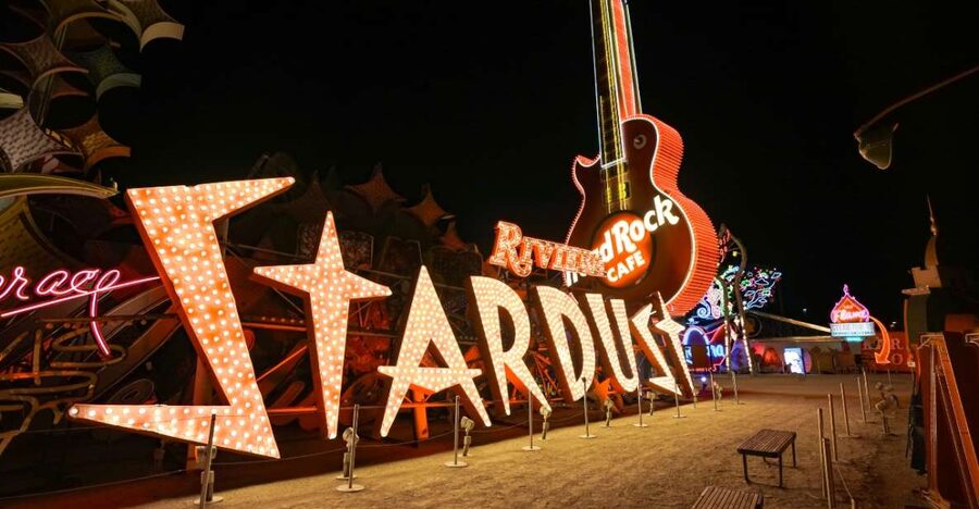 Las Vegas: Night Helicopter Flight and Neon Museum Tour - The Neon Boneyard and its retired signs