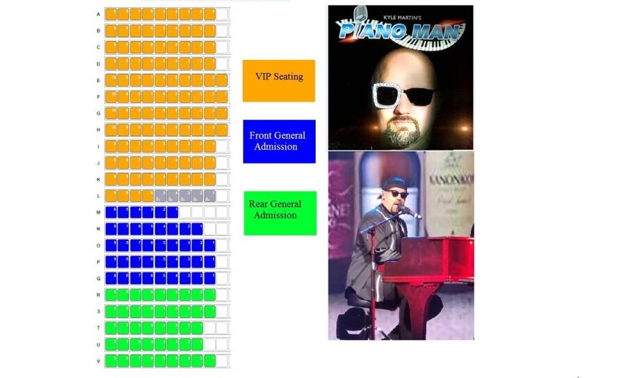 Las Vegas: Piano Man by Kyle Martin Live Show Tickets - Inside the V Theater at Miracle Mile Shops