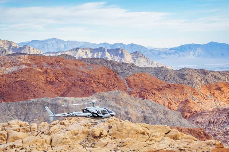 Las Vegas: Red Rock Canyon and Vegas Strip Helicopter Tour - Rainbow Mountain and the first desert views