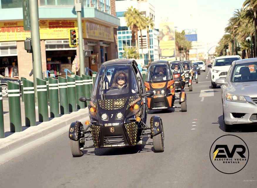 Las Vegas: Self-Drive Strip Tour in an Electric EVR car - Seeing the Strip from a small electric car
