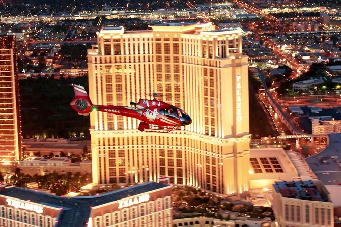 Las Vegas Strip Highlights by Helicopter at Night - Who will enjoy this most