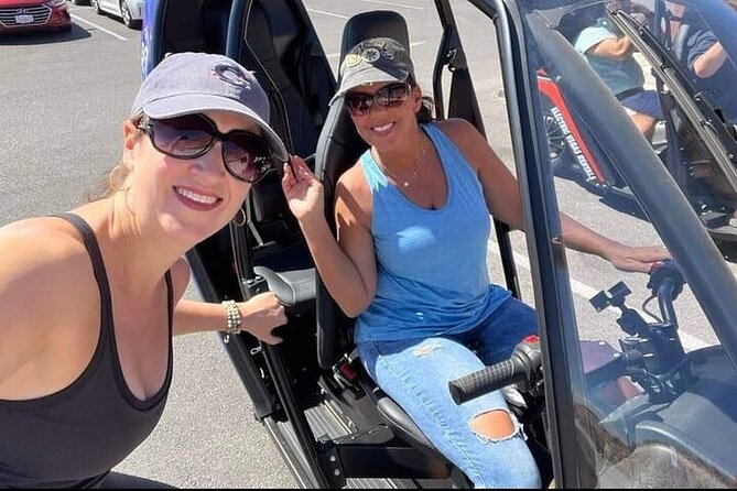Las Vegas Strip Self-Drive Rental - Getting comfortable in the two-seat EVR