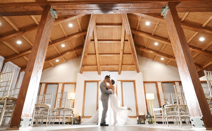 Las Vegas Wedding with Limousine Transportation - Arriving by limousine at Little Vegas Chapel