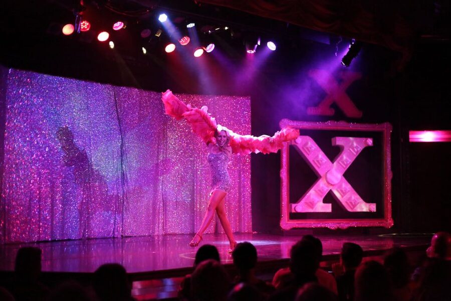 Las Vegas: X Burlesque Show at the Flamingo - Audience interaction and on-stage moments