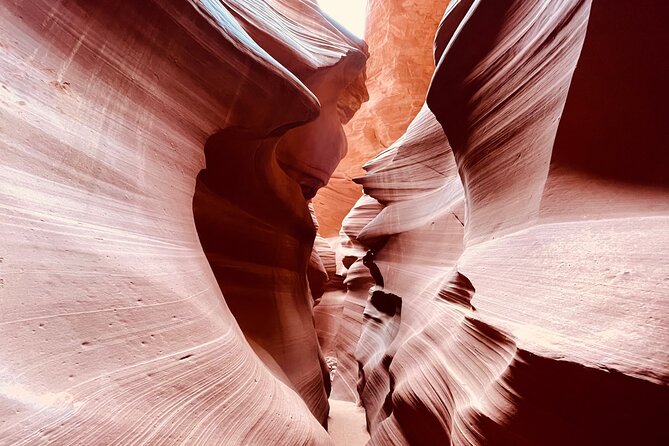 Sandstone walls glowing inside Lower Antelope Canyon
