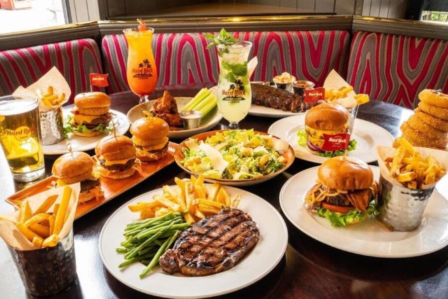 Meal at Hard Rock Las Vegas on the Las Vegas Strip - The Electric Rock menu: more food and more choice