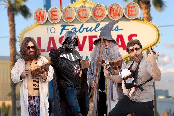 Movie Themed Wedding or Vow Renewal at Las Vegas Sign - A movie-themed wedding at the Welcome to Fabulous Las Vegas Sign