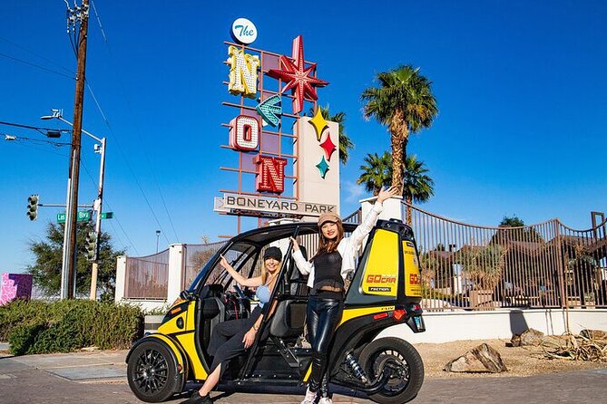 Private 1-Hour Downtown Las Vegas Highlights by Talking GoCar - Container Park and the ten-minute stop