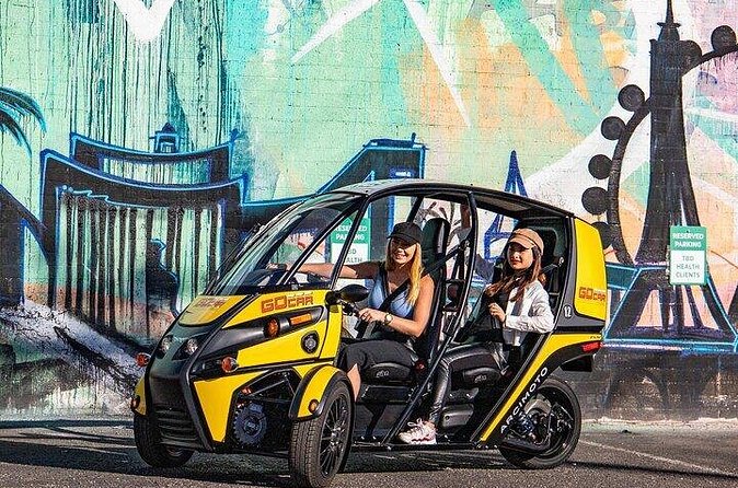 Private 1-Hour Downtown Las Vegas Highlights by Talking GoCar - The Mob Museum and Neon Museum from the road