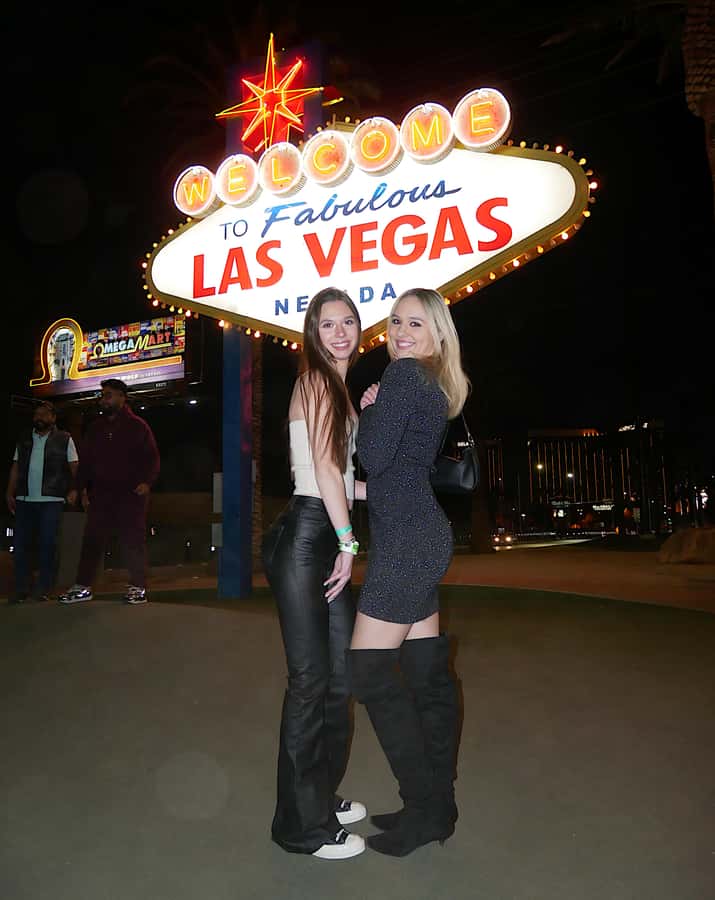 Private Limo 2.5hr Tour of Vegas with Champagne - The Welcome to Las Vegas Sign is the final photo stop