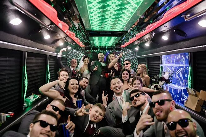 Private Party Bus Tour of the Las Vegas Strip Champagne Toast - Bellagio Fountains and custom routing