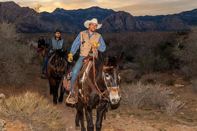 Red Rock Canyon Sunset Horseback Ride and Barbeque Dinner - Getting fitted with the right horse
