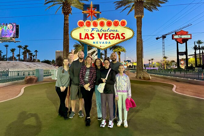 Small Group Grand Canyon Skywalk & Hoover Dam Tour - Starting with the Las Vegas sign